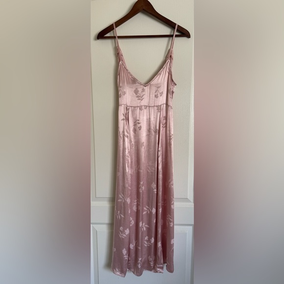 Topshop Pink Satin Jacquard Dress US 6 - Picture 2 of 3